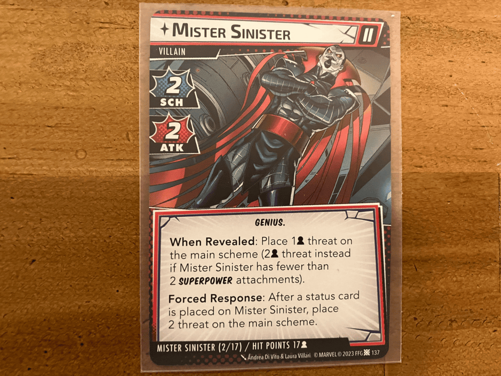 Mr Sinister Villain card