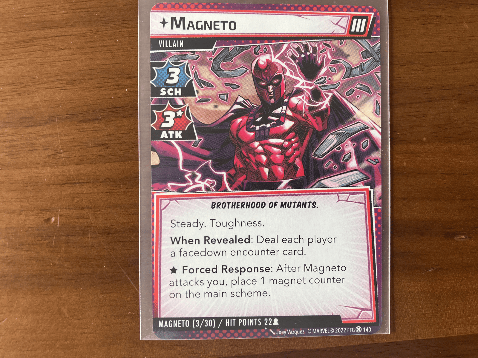 Magneto villain card