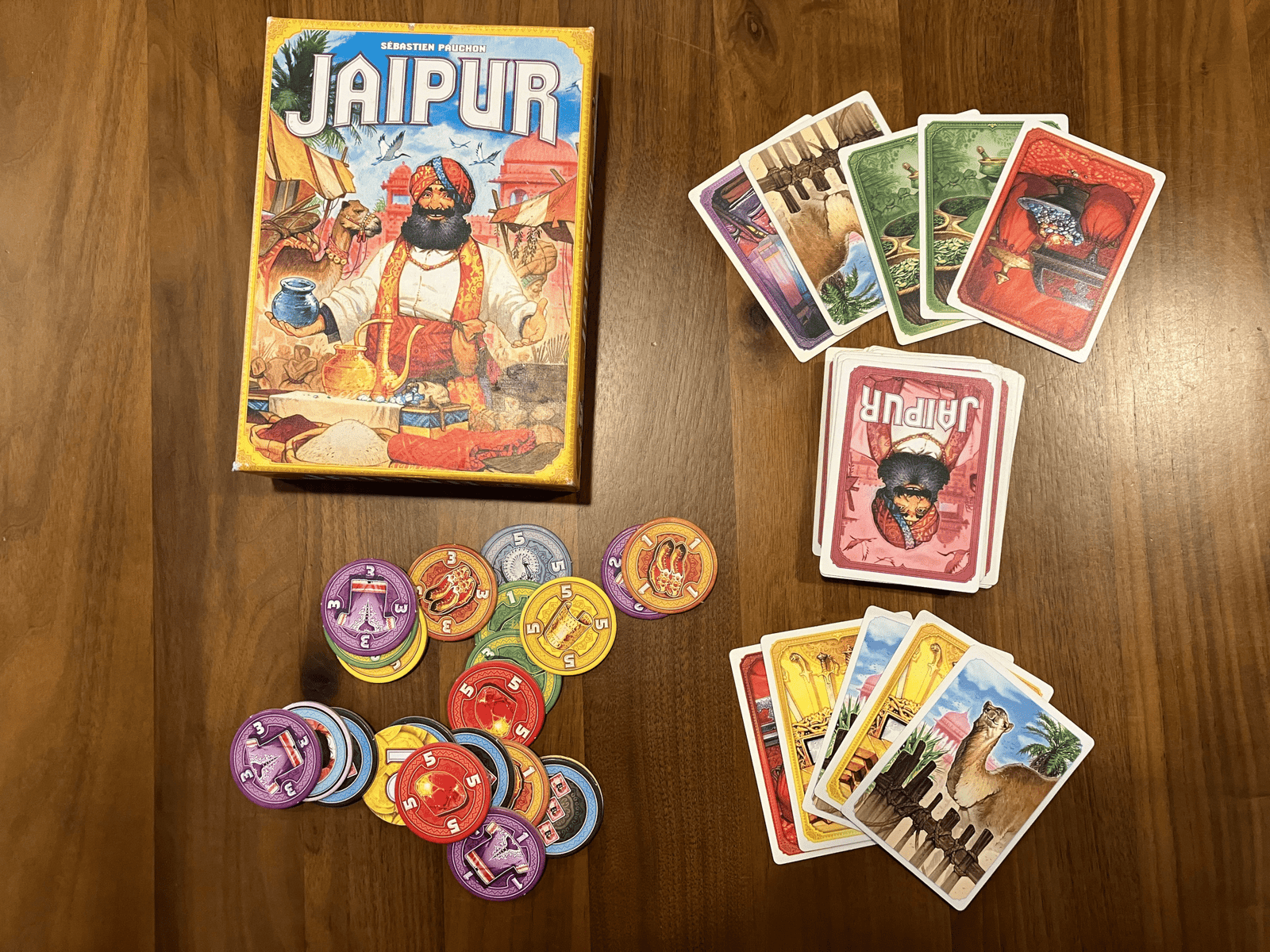 Jaipur Board Game box and components