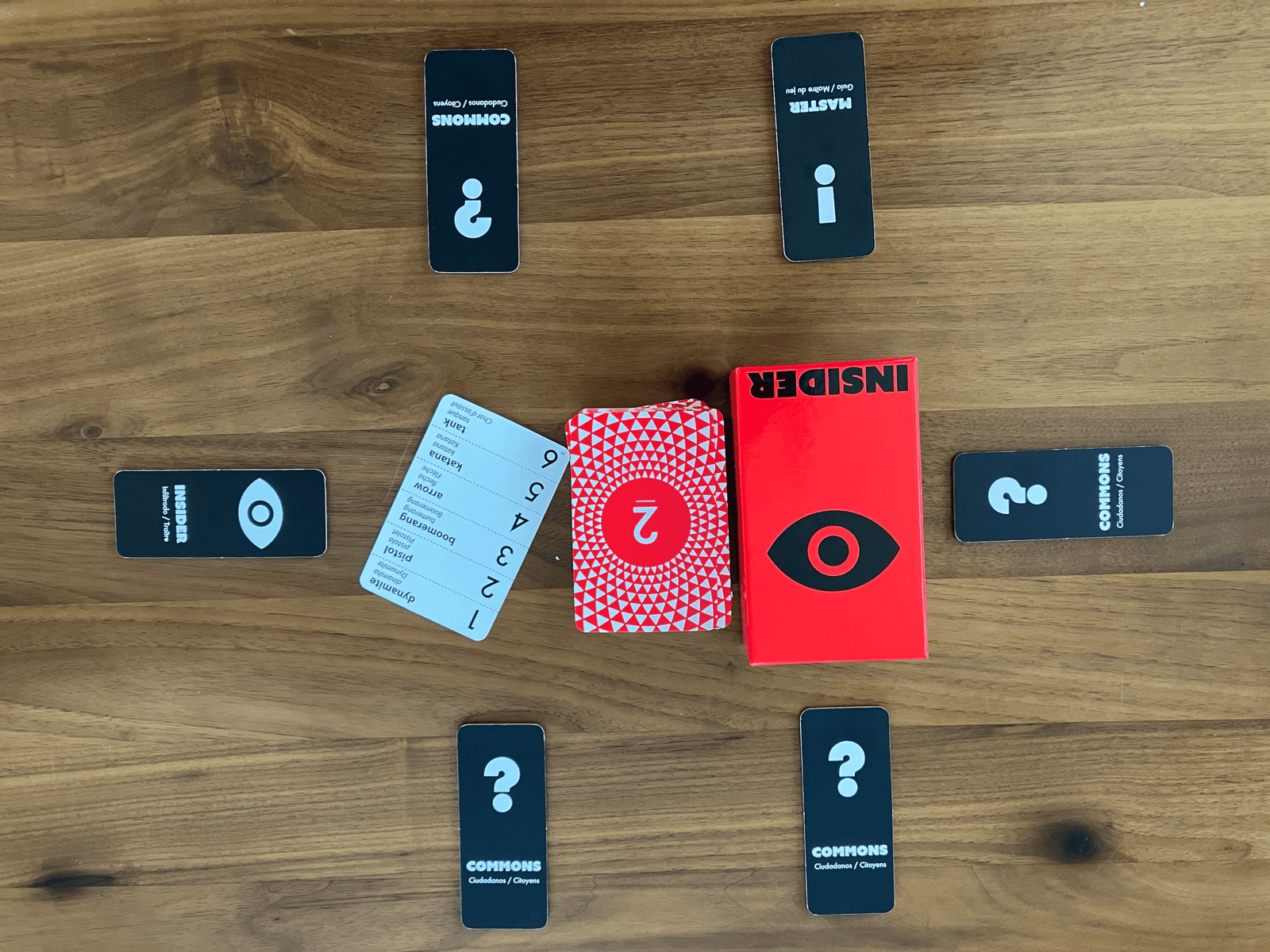 insider game box and components