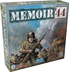 A box with a picture of a soldier holding guns Memoir 44