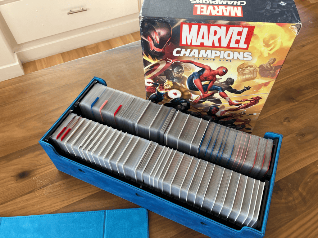 Marvel champions card storage and core game box