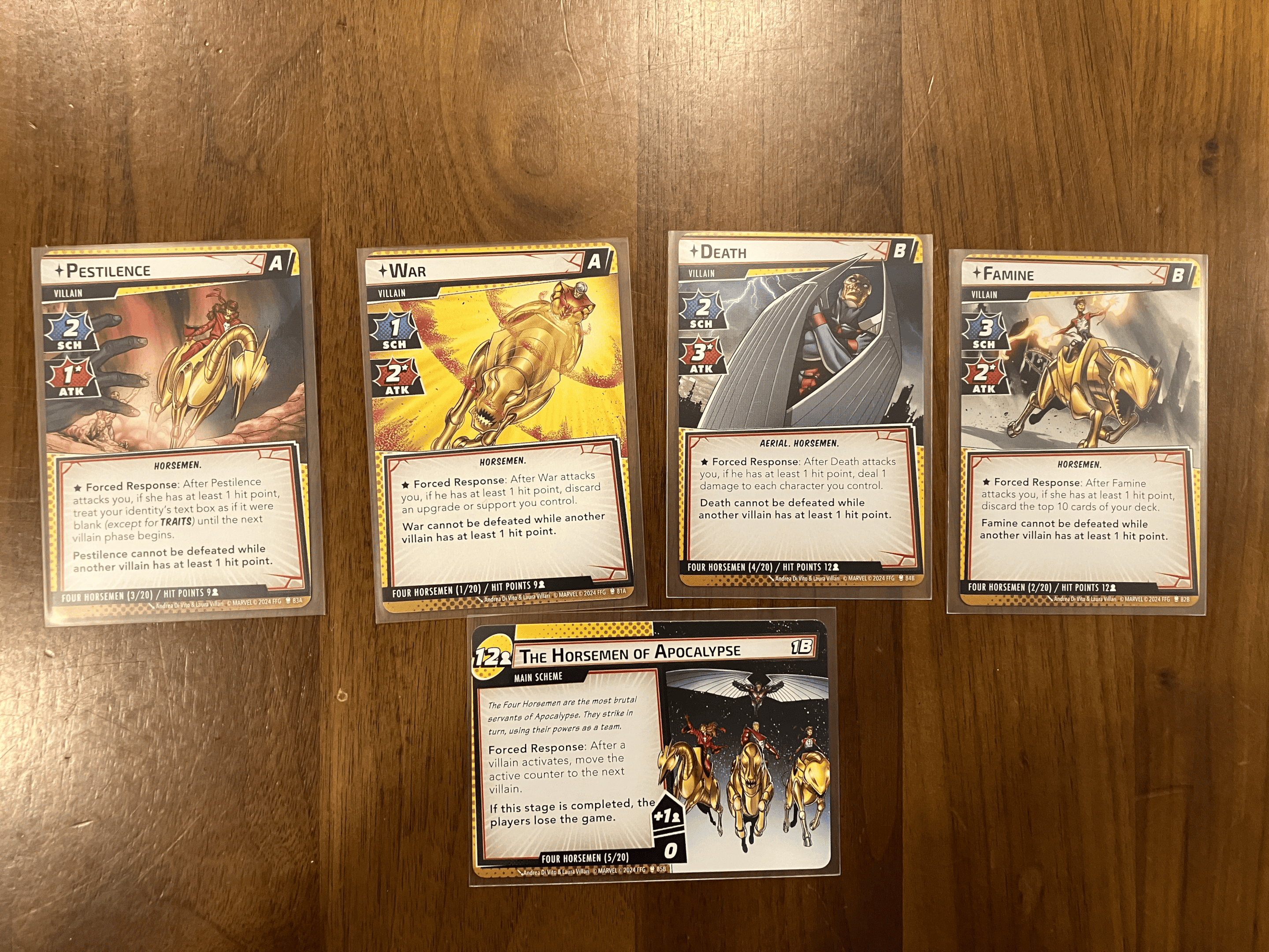 Four Horsemen Cards and main scheme