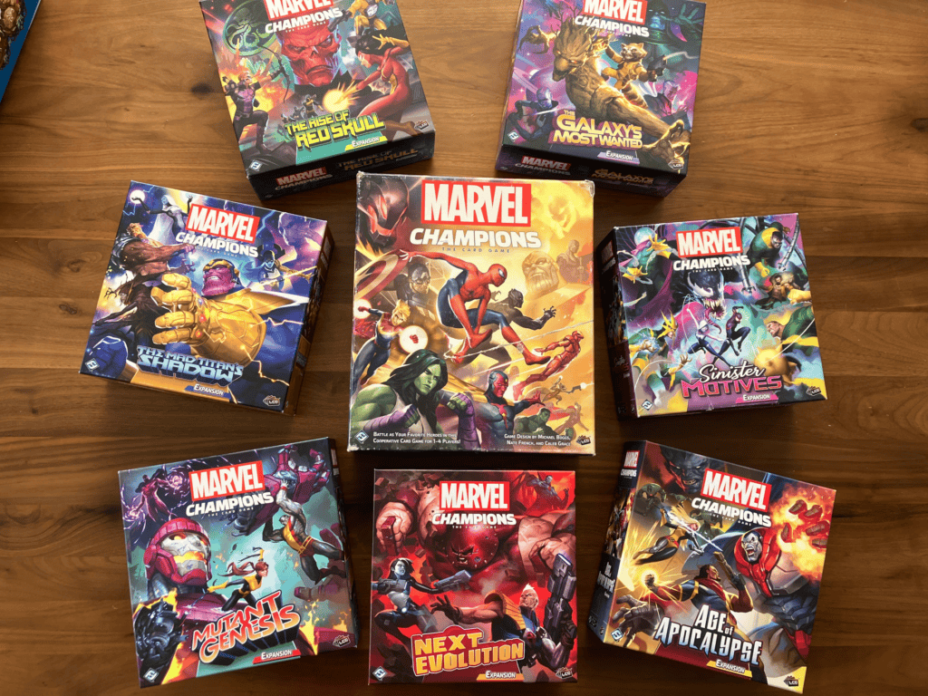 Marvel champions core box and all campaign expansion boxes
