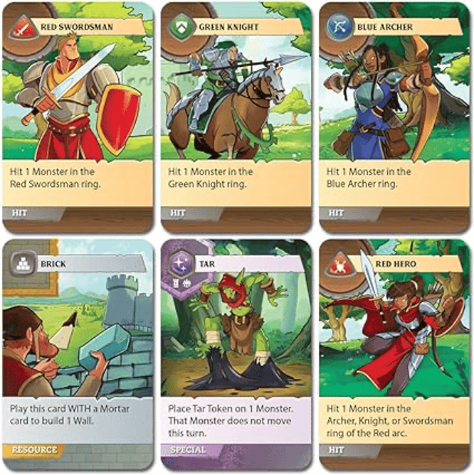 example cards from castle panic