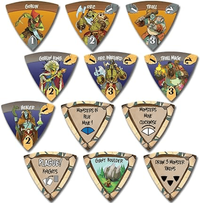 Monster tokens from castle panic