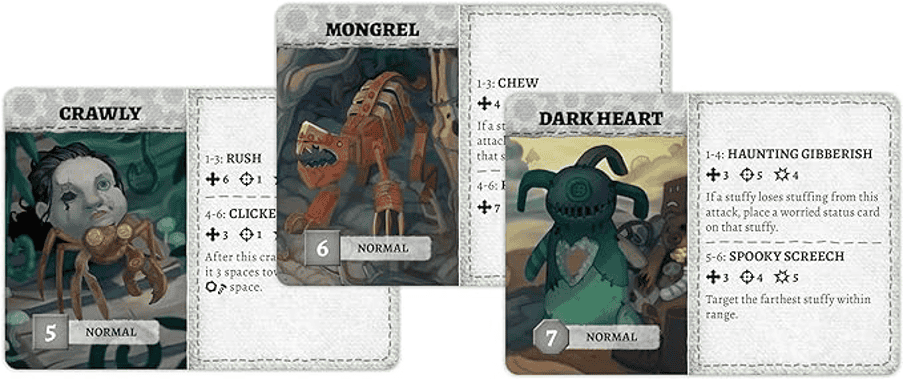 Some villain cards for Stuffed Fables