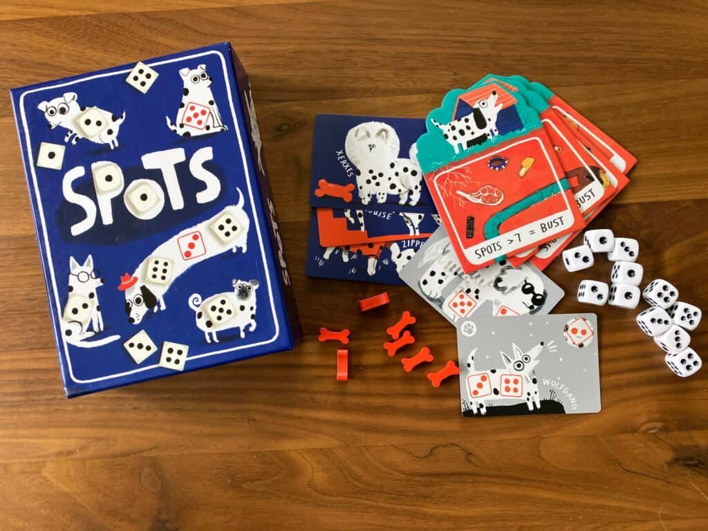 Spots game box and components