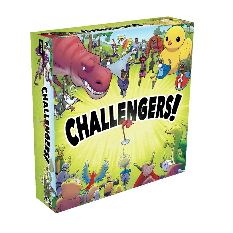 Challengers game box - board games for 8 players