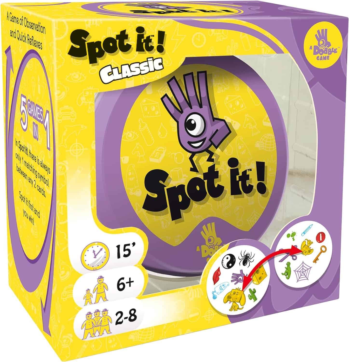 Spot It! Classic - fun travel games for kids