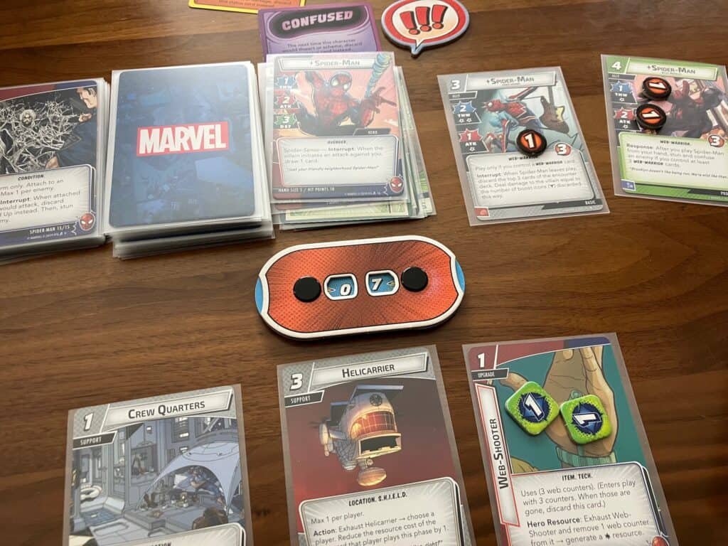 A game of Marvel Champions in progress