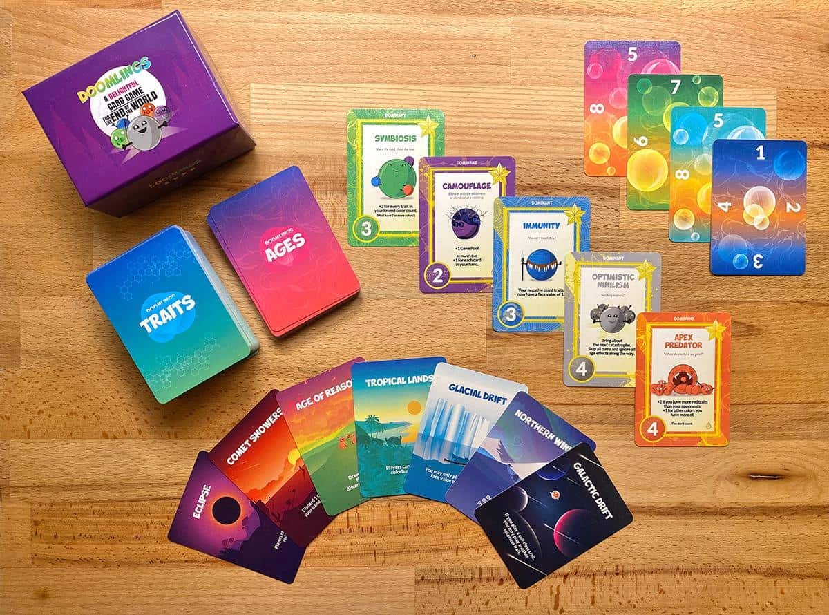 Doomlings Card Game Setup 