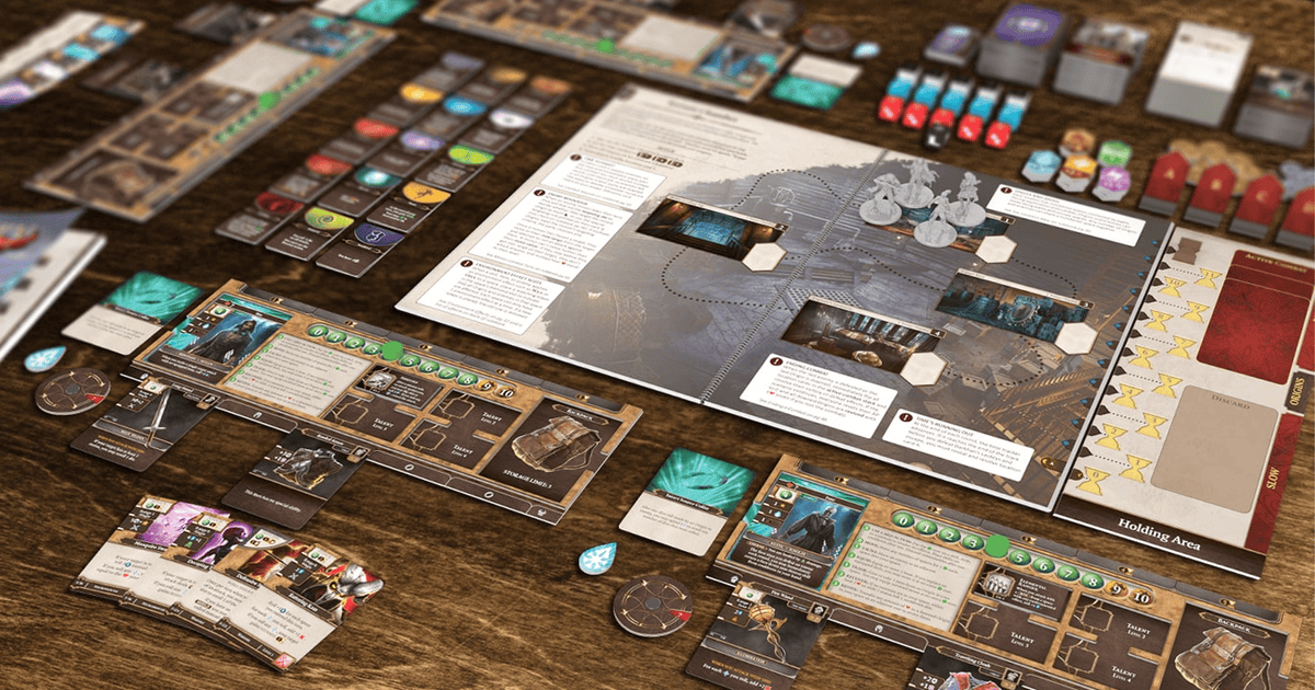 A table with a board game - divinity original sin the board game
