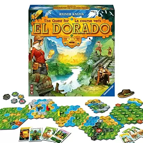 Ravensburger The Quest for El Dorado Exciting Strategy Board Game | Suitable for Kids & Adults | Designed for 2-4 Players | Inclusive of Mini Expansion