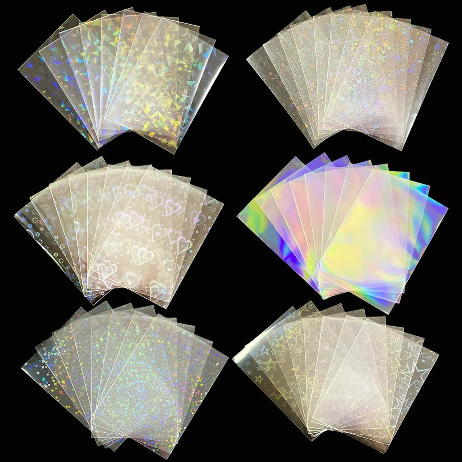 Kpop Rainbow Holographic Card Sleeves – 300 Count