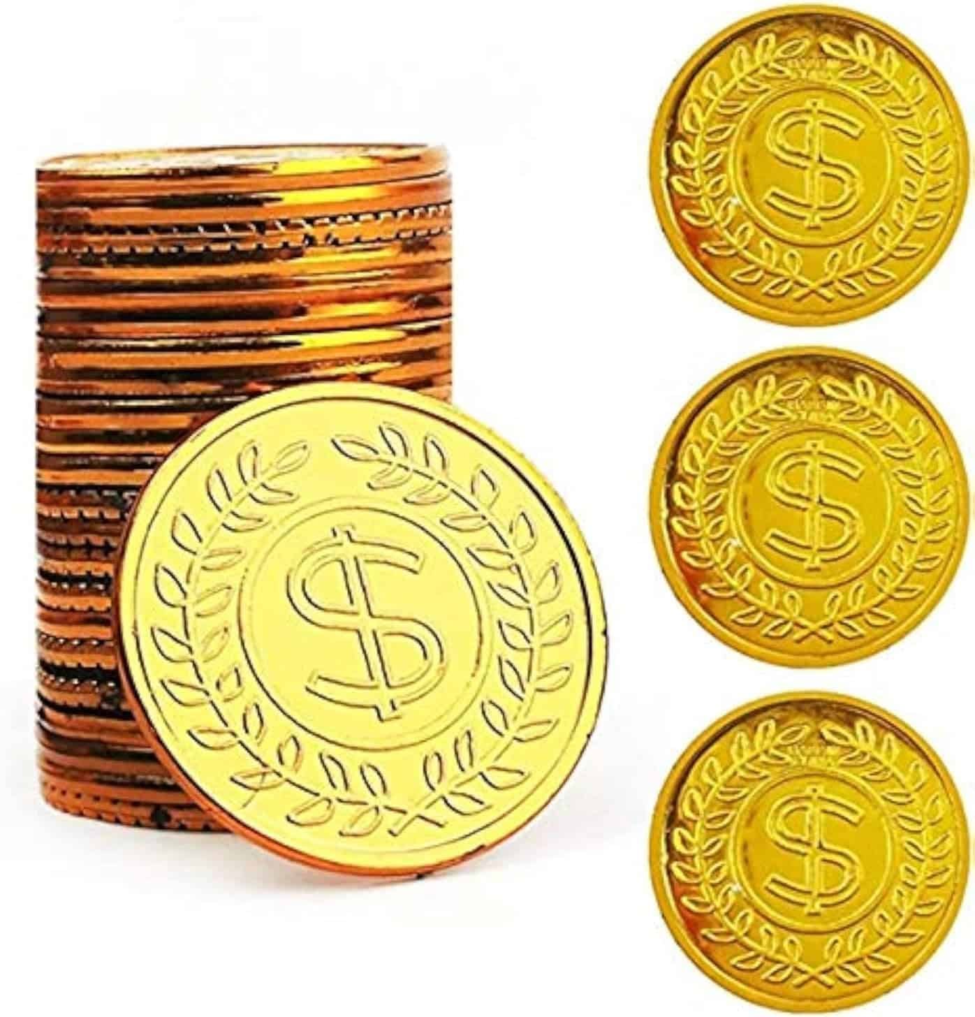 TCOTBE Plastic Gold Coins – 100 Count