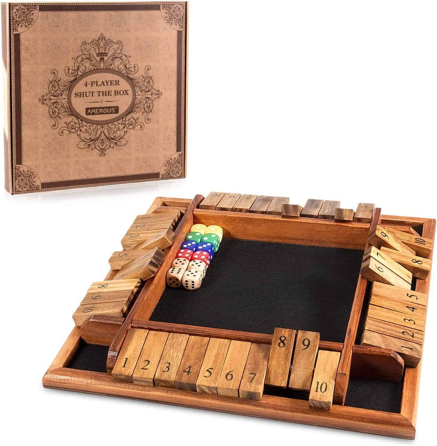 Shut the Box Dice Game - jenga type games